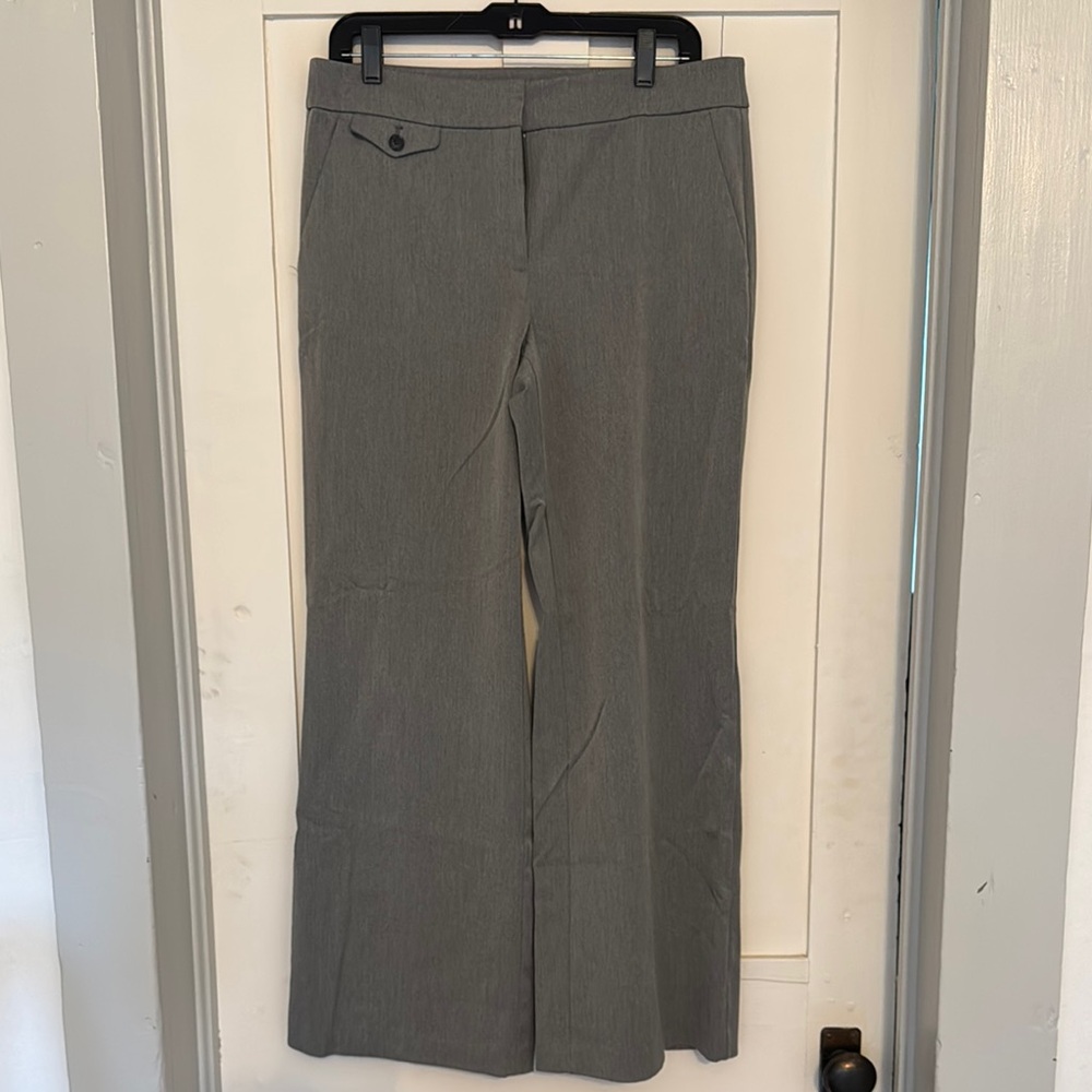 Gray Wide-Leg Trousers